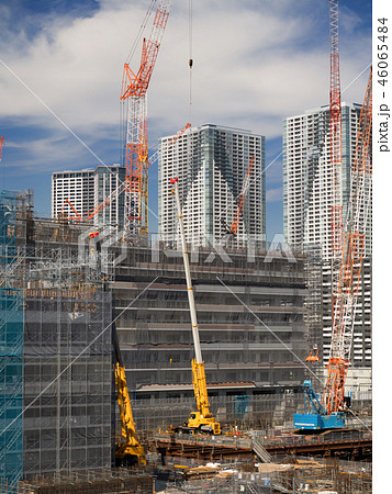 晴海埠頭の工事現場 晴海埠頭の工事現場 46065484