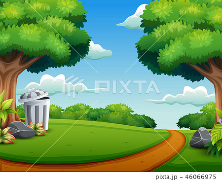 View of the road in a beautiful park 46066975