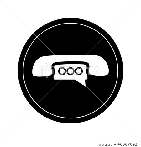 Telephone icon with chat bubble Telephone icon with chat bubble 46067092