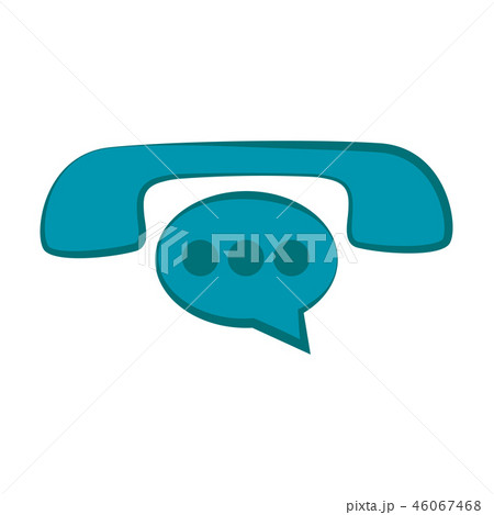 Phone icon with chat bubble 46067468
