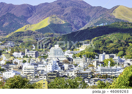 大分県別府市 湯けむり展望台から見た美しい風景 大分県別府市 湯けむり展望台から見た美しい風景 46069263
