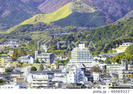 大分県別府市 湯けむり展望台から見た美しい風景 大分県別府市 湯けむり展望台から見た美しい風景 46069327