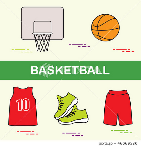 Sports Uniform And Equipment For Basketballのイラスト素材