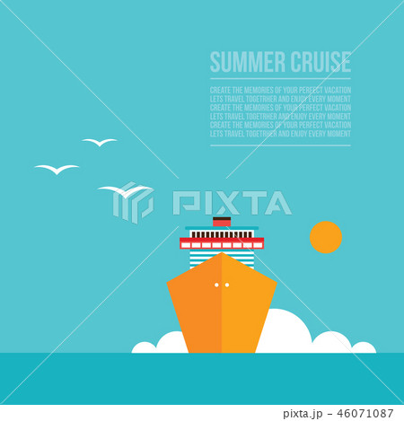 Cruise liner ship background Vacation concept 46071087