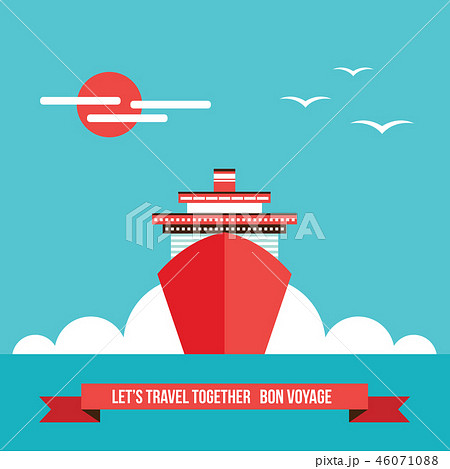 Cruise liner ship background Travel concept 46071088