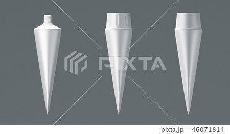 3D White glossy plastic tube for medicine or cosmetics 3D White glossy plastic tube for medicine or cosmetics 46071814