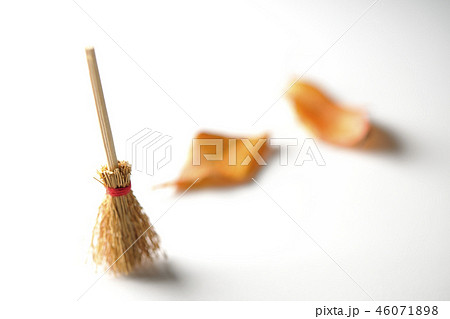 ほうきと落ち葉 ほうきと落ち葉 46071898