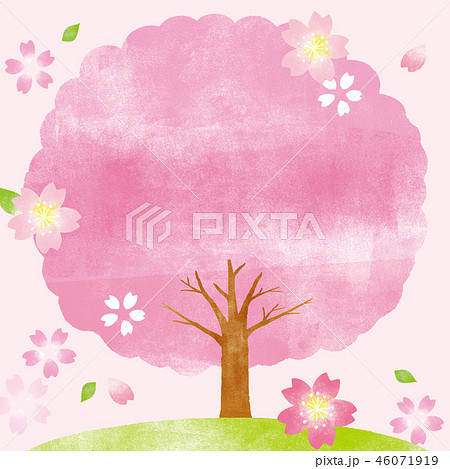 桜の木 背景イラストのイラスト素材 46071919 Pixta