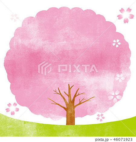 桜の木 背景イラストのイラスト素材