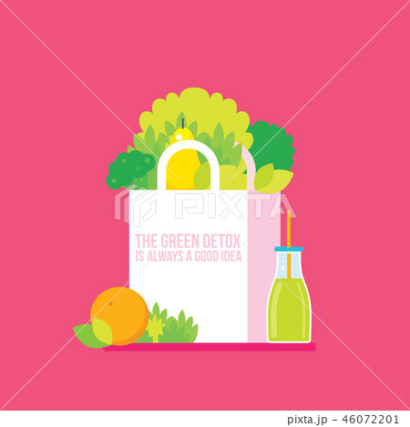 Bag with healthy food and Smoothie Bottle 46072201