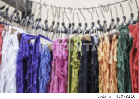 blurred background with hanged colorful clothes blurred background with hanged colorful clothes 46073210