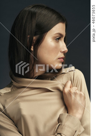 Studio portrait of a cute girl 46073655