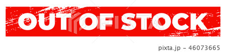 Out of stock red rectangular tag. Out of stock red rectangular tag. 46073665