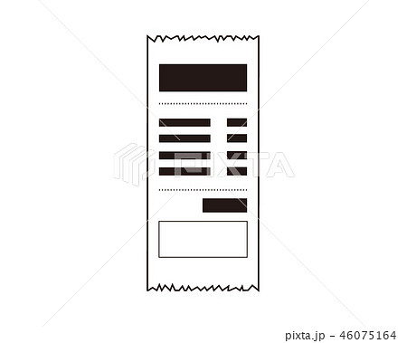 レシート 領収書のイラスト素材