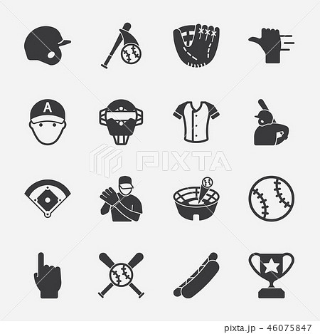 Baseball vector icon 46075847