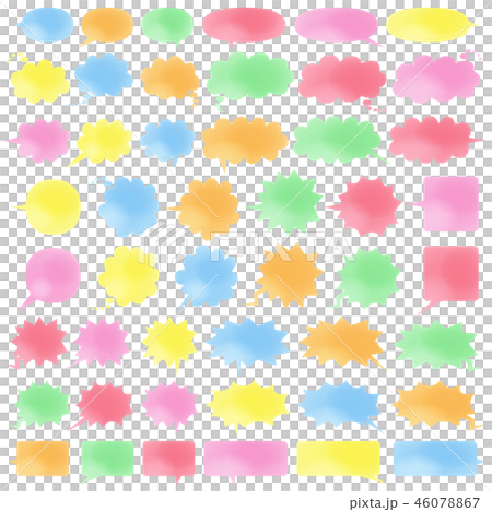 六款卡通風格氣球基礎(水彩風格) 六款卡通風格氣球基礎(水彩風格) 46078867