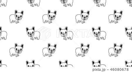 Dog seamless pattern french bulldog vector pug Dog seamless pattern french bulldog vector pug 46080678