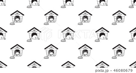 dog seamless pattern vector french bulldog house dog seamless pattern vector french bulldog house 46080679