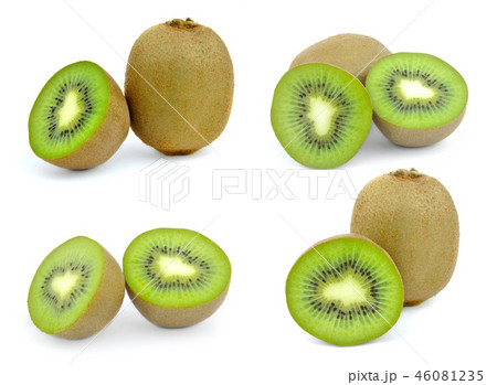 Kiwi set isolated on white background Kiwi set isolated on white background 46081235