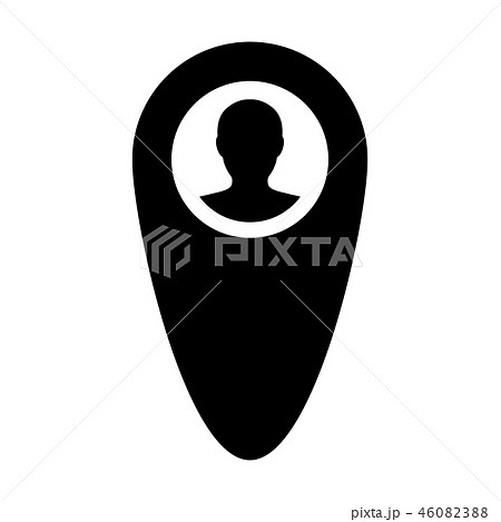 Marker icon vector female person profile avatar 46082388