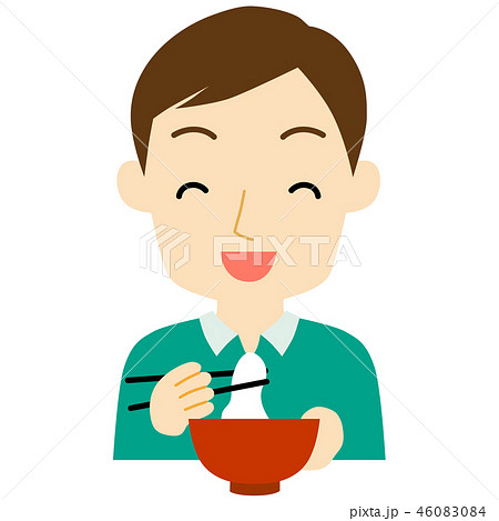 お餅を食べる男性 お餅を食べる男性 46083084