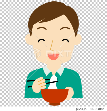 お餅を食べる男性 お餅を食べる男性 46083084