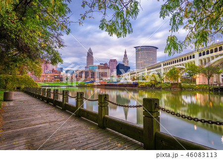 Cleveland, Ohio, USA Downtown Skyline 46083113