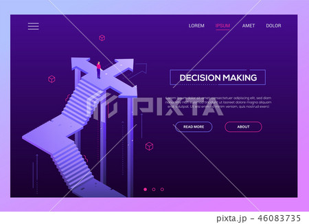 Decision making - modern isometric vector website header 46083735