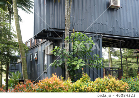Building made from refurbished shipping containers Building made from refurbished shipping containers 46084323