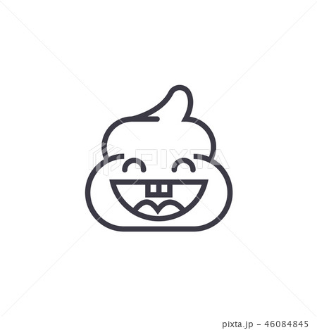 Pile Of Poo Emoji concept line editable vector, concept icon. Pile Of Poo Emoji concept linear Pile Of Poo Emoji concept line editable vector, concept icon. Pile Of Poo Emoji concept linear 46084845