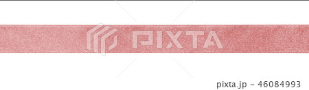 Rose gold ribbon band satin pink fabric isolated 46084993