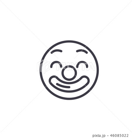 Circus Emoji concept line editable vector, concept icon. Circus Emoji concept linear emotion Circus Emoji concept line editable vector, concept icon. Circus Emoji concept linear emotion 46085022