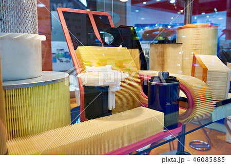 Air and oil filters for cars in shop Air and oil filters for cars in shop 46085885