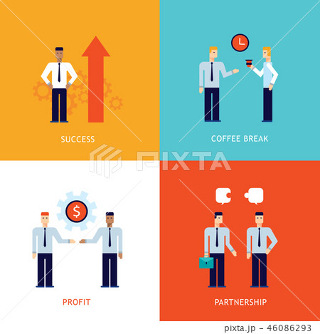 Successful business Team Partnership banner set 46086293