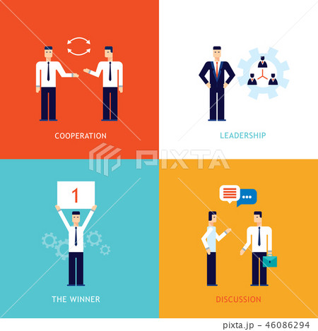 Successful business Team Partnership banner set 46086294