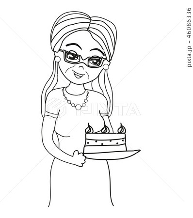 Grandma baked a delicious cake 46086336