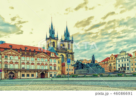 Old Town Square of Prague and its famous sights Old Town Square of Prague and its famous sights 46086691