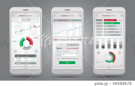 Trading Platform Interface With Infographic Elements 46088678