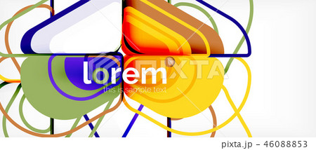 Colorful trendy geometric shapes background Colorful trendy geometric shapes background 46088853