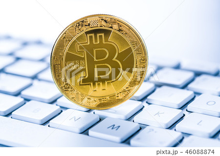Golden coin bitcoin. Cryptocurrency concept. Golden coin bitcoin. Cryptocurrency concept. 46088874