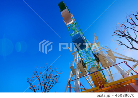 あらかわ遊園の紅葉　観覧車　リニューアルの為の平成最後の営業日　平成30年11月30日　 46089070