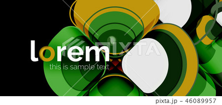 Abstract background - geometric multicolored round shapes composition. Trendy abstract layout 46089957