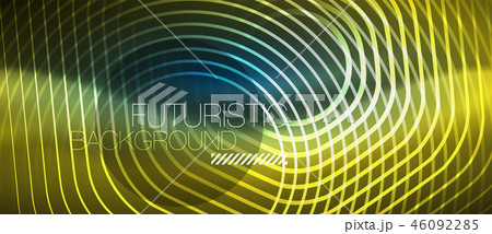 Neon glowing lines, magic energy space blue light concept, abstract background wallpaper design 46092285