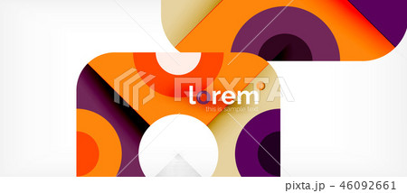 Geometric colorful shapes composition abstract background. Minimal dynamic design Geometric colorful shapes composition abstract background. Minimal dynamic design 46092661