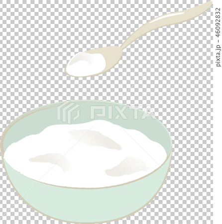 Yogurt and spoon 46092832