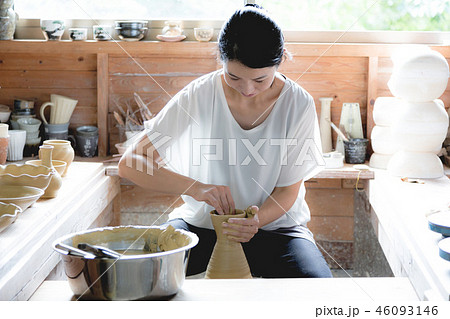 陶芸 女性 陶芸 女性 46093146