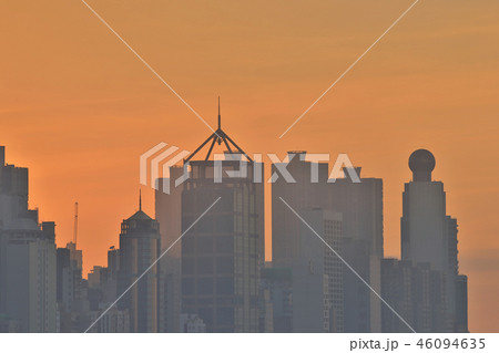 a sunset view of Kennedy Town  at winter 46094635