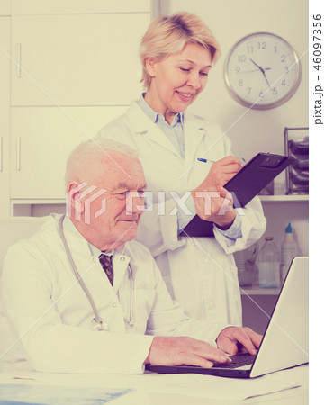 Male doctor and nurse Male doctor and nurse 46097356