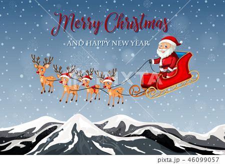 Merry christmas card template 46099057