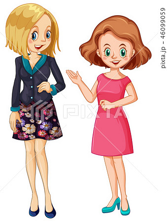 Set of young woman character 46099059